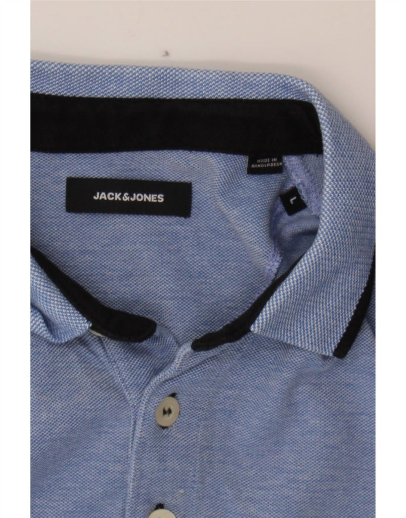 JACK & JONES Mens Polo Shirt Large Blue Cotton Vintage Jack & Jones and Second-Hand Jack & Jones from Messina Hembry 