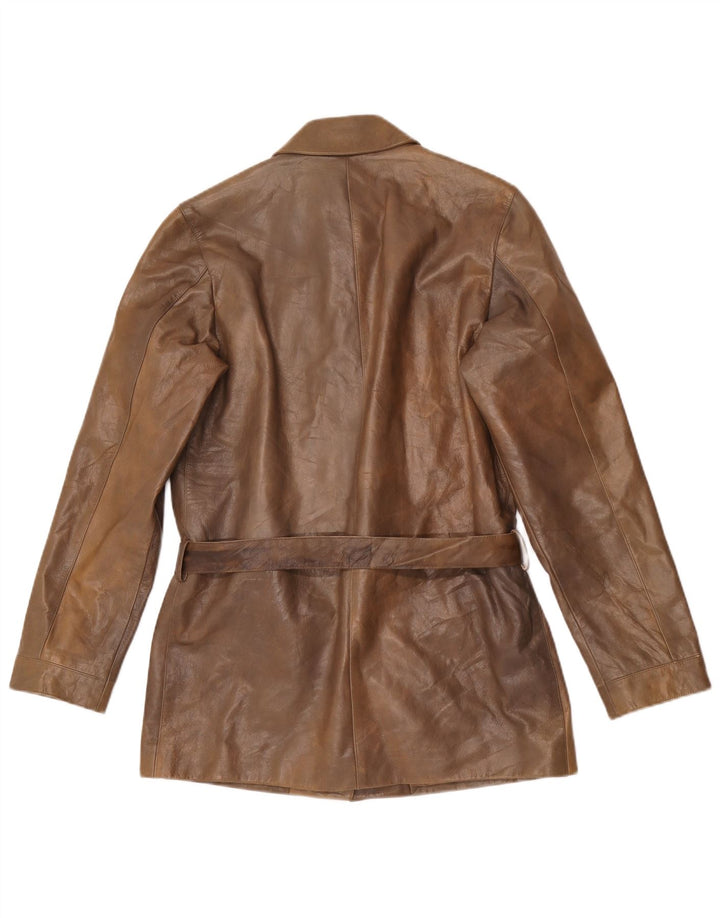 Vintage Womens Leather Jacket UK 14 Medium Brown