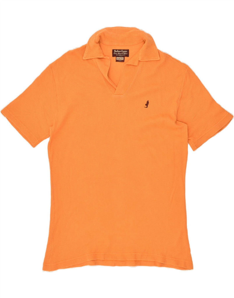 MARLBORO CLASSICS Mens Slim Fit Polo Shirt Large Orange | Vintage Marlboro Classics | Thrift | Second-Hand Marlboro Classics | Used Clothing | Messina Hembry 