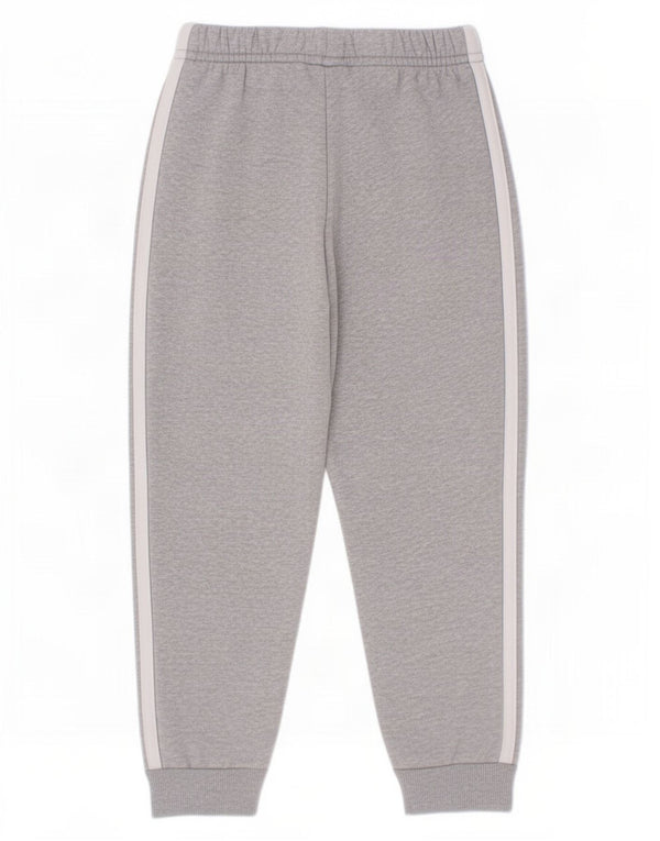 Adidas Boys Tracksuit Trousers Joggers 5-6 Years Grey Cotton