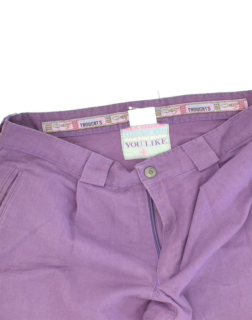 VINTAGE Mens Casual Shorts IT 48 Medium W32  Purple Colourblock Cotton | Vintage Vintage | Thrift | Second-Hand Vintage | Used Clothing | Messina Hembry 