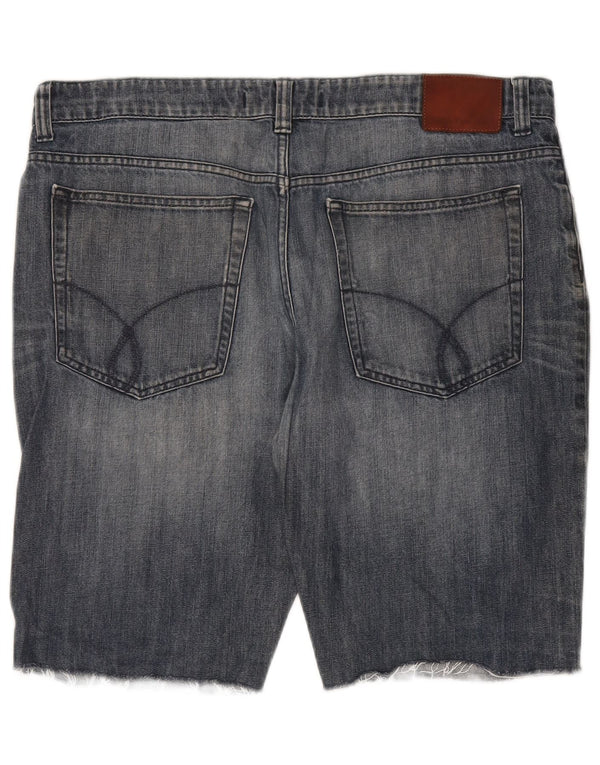 Calvin Klein Mens Denim Shorts W36 Large  Blue Cotton