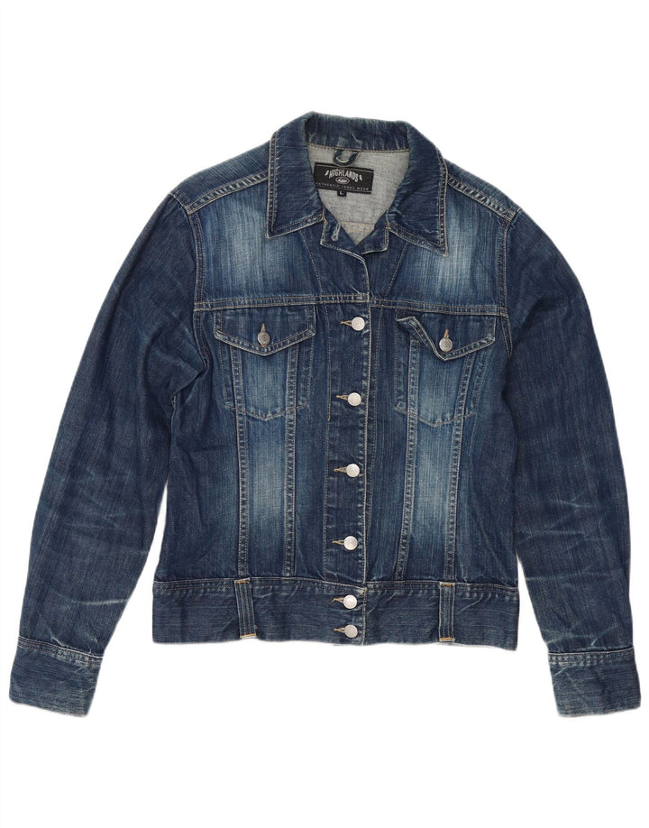 Highlands Womens Denim Jacket UK 14 Large Navy Blue