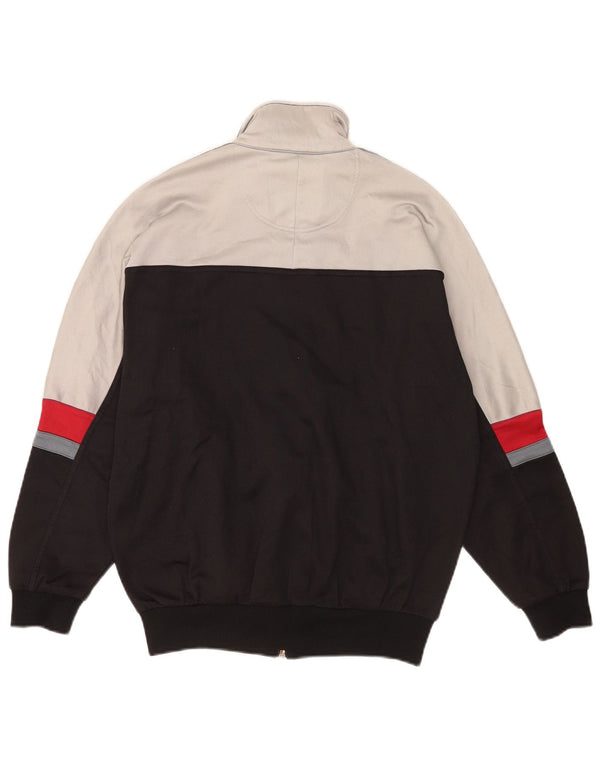 Asics Mens Graphic Tracksuit Top Jacket IT 46 Small Black Colourblock