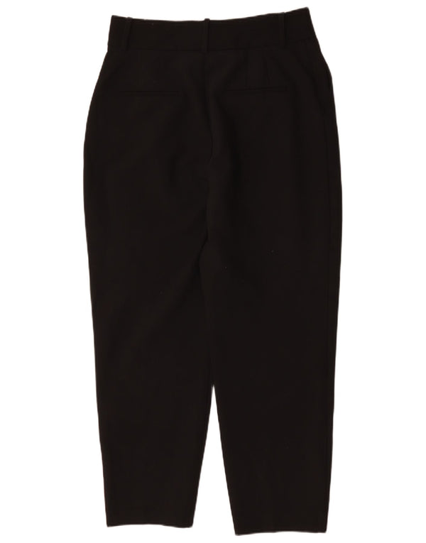 Zara Womens High Waist Pegged Chino Trousers Large W30 L27 Black
