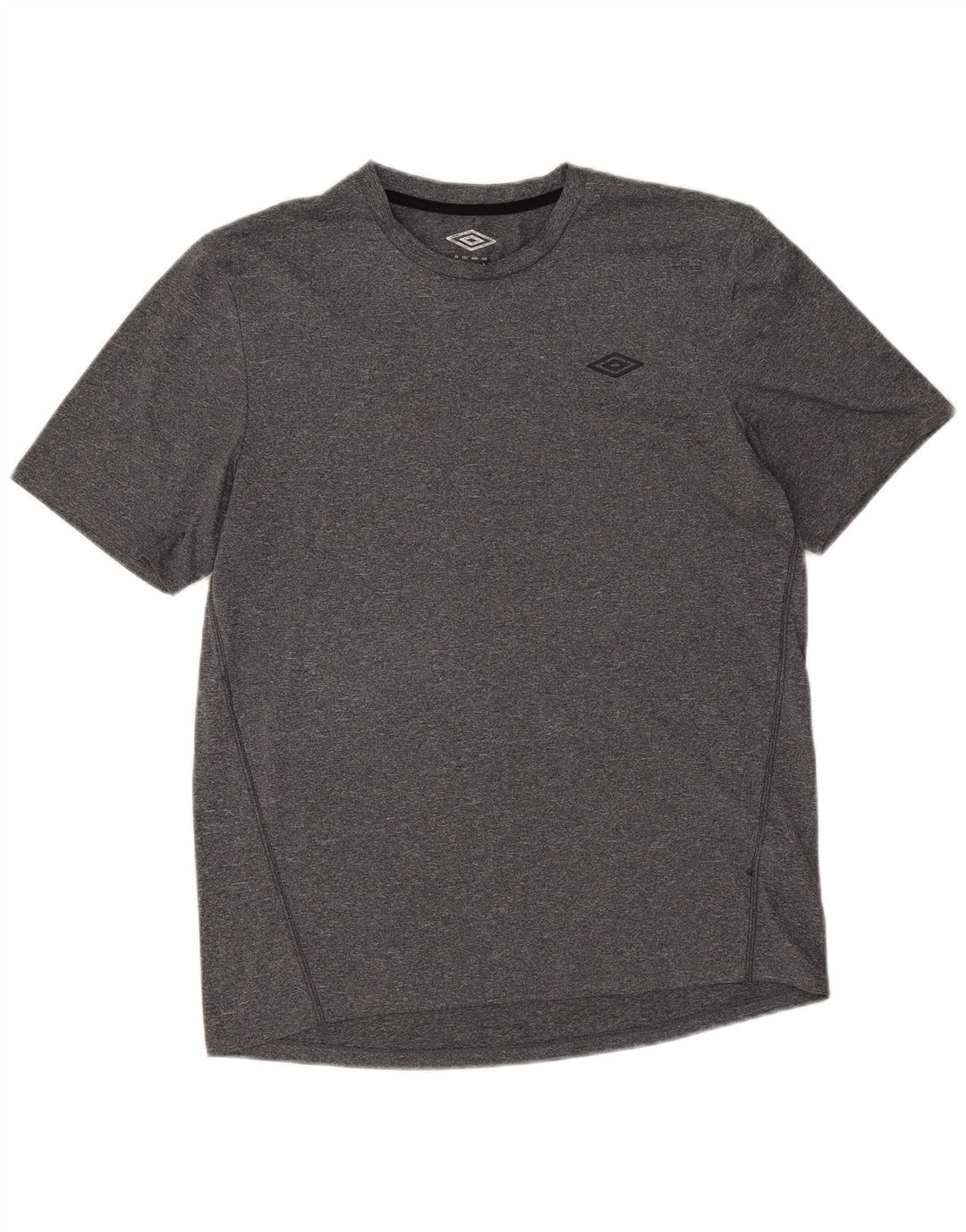 Umbro Mens T-Shirt Top Medium Grey Flecked Polyester