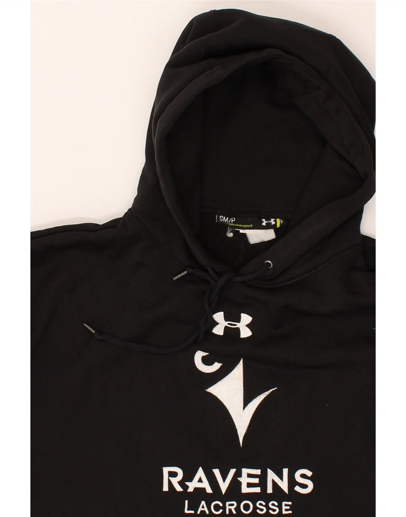 UNDER ARMOUR Womens Ravens Lacrosse Hoodie Jumper UK 10 Small Black | Vintage Under Armour | Thrift | Second-Hand Under Armour | Used Clothing | Messina Hembry 