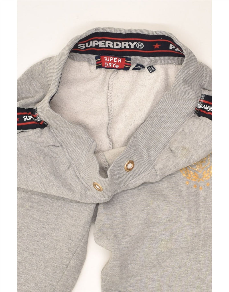 SUPERDRY Womens Tracksuit Trousers Joggers UK 12 Medium Grey Cotton | Vintage Superdry | Thrift | Second-Hand Superdry | Used Clothing | Messina Hembry 