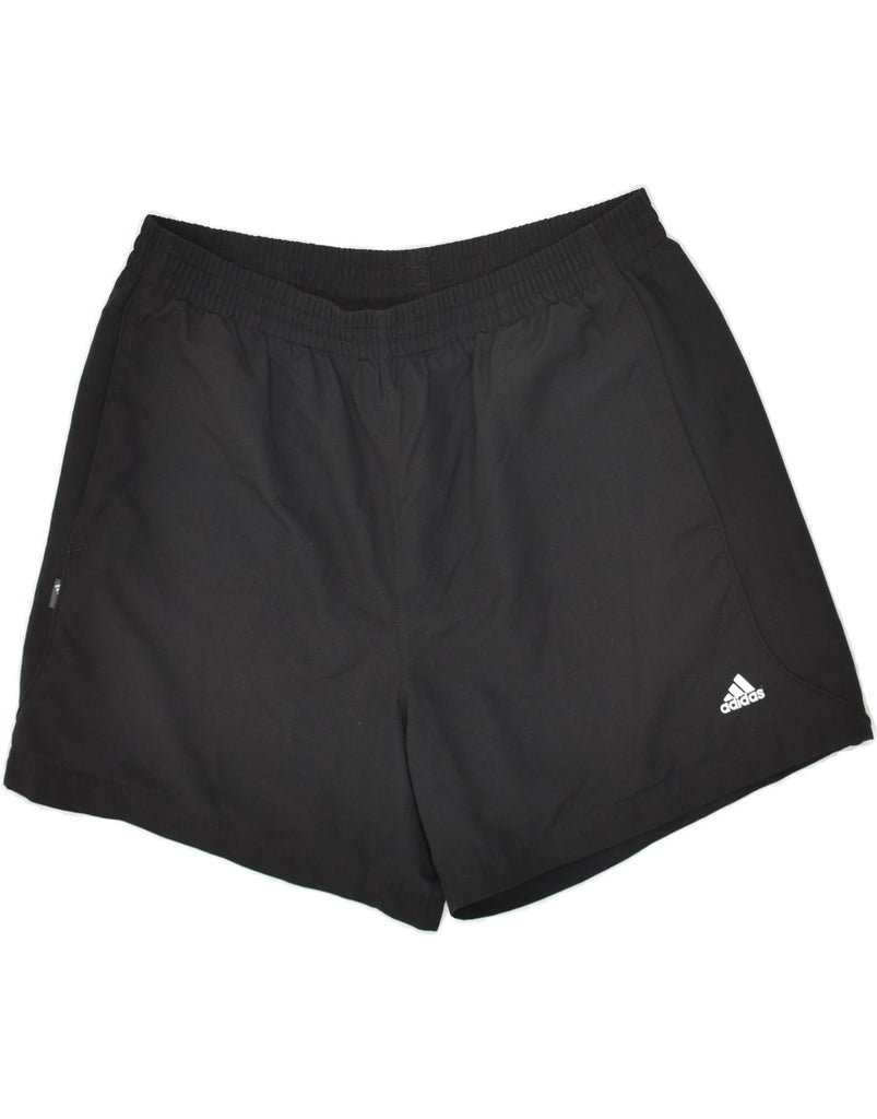 ADIDAS Mens Sport Shorts Large Black Polyester Vintage Adidas and Second-Hand Adidas from Messina Hembry 