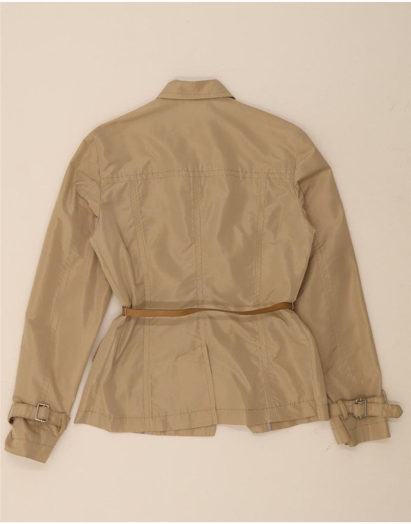 MARELLA Womens Utility Jacket UK 10 Small  Beige Acetate Vintage Marella and Second-Hand Marella from Messina Hembry 