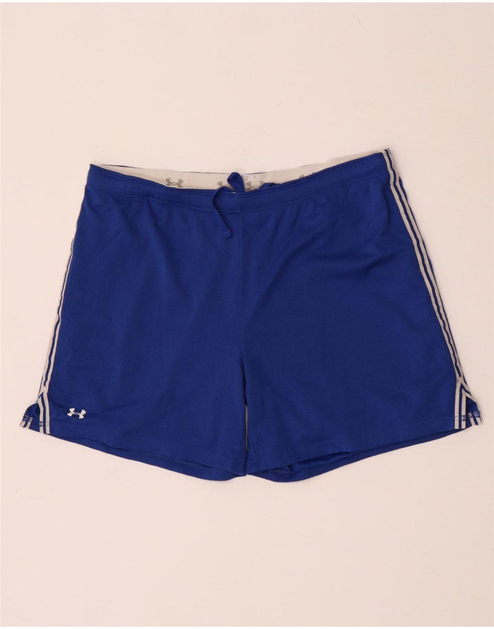 Under Armour Mens Heat Gear Sport Shorts Medium Blue Polyester