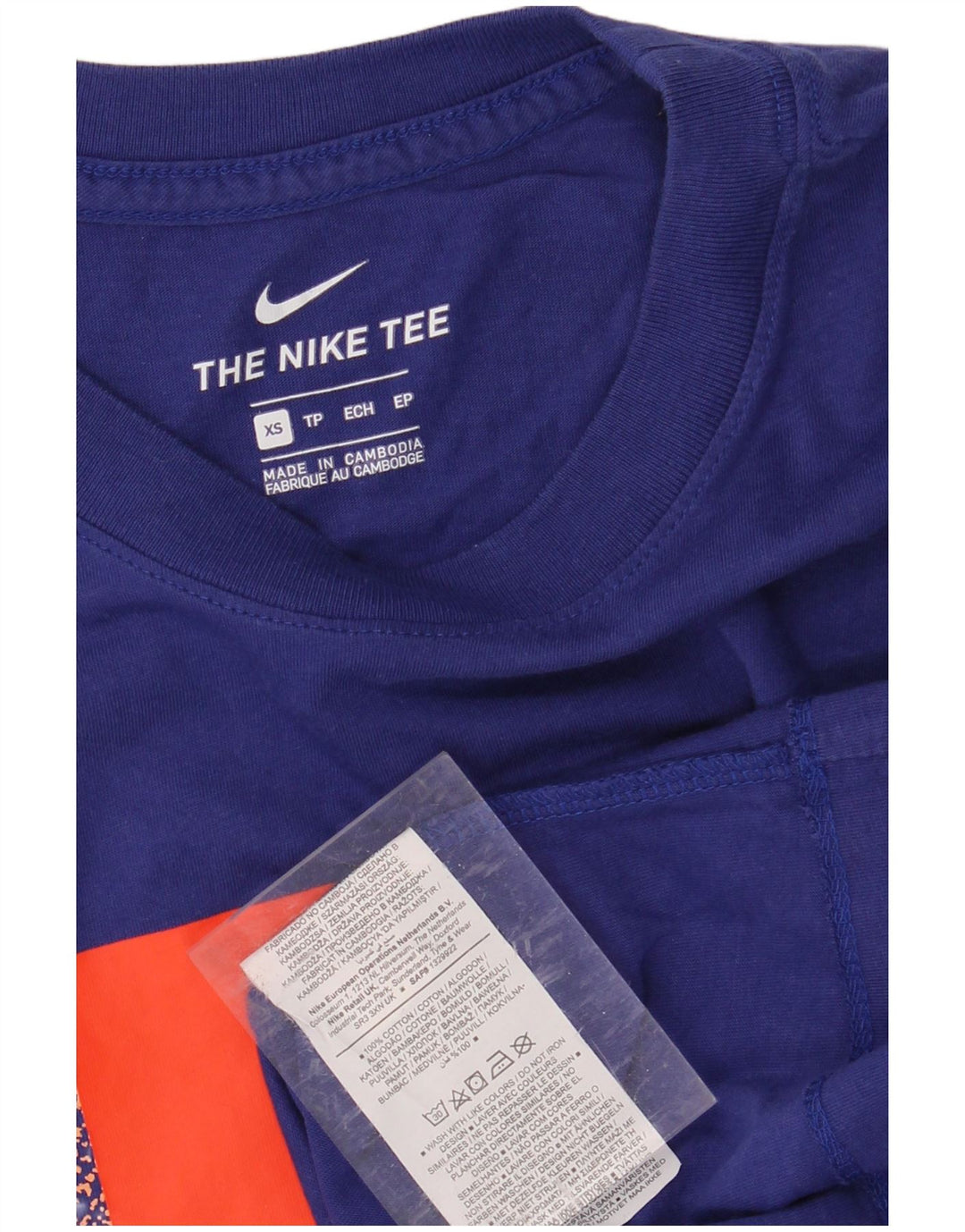 NIKE Mens Graphic T-Shirt Top XS Blue Cotton