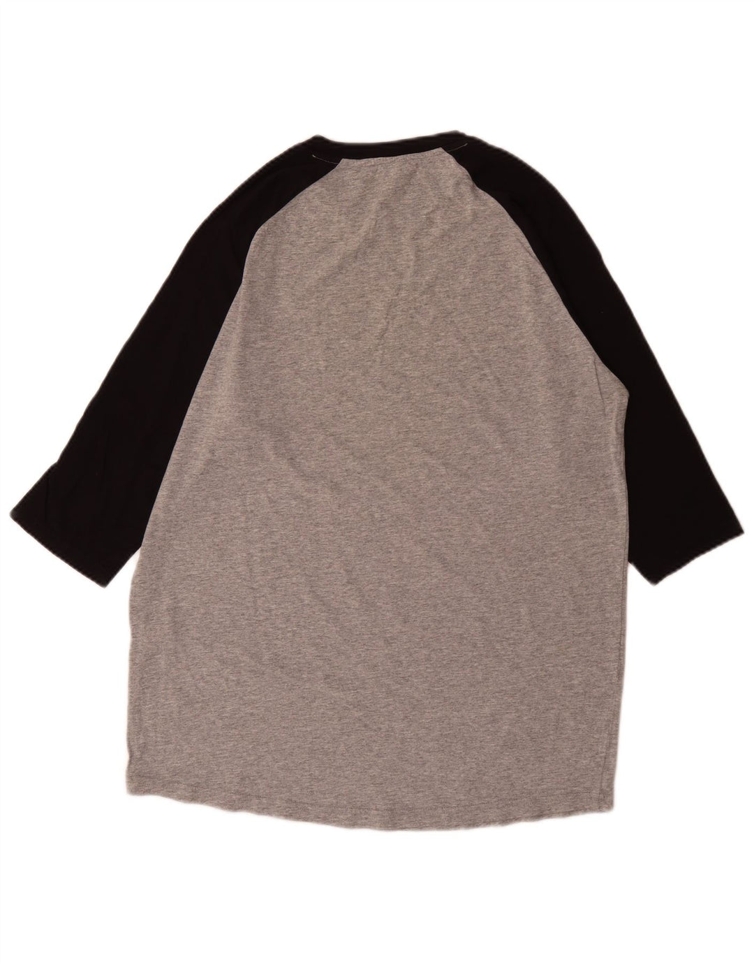 Vans Mens Custom Fit Graphic Top 3/4 Sleeve Large Grey Colourblock Cotton