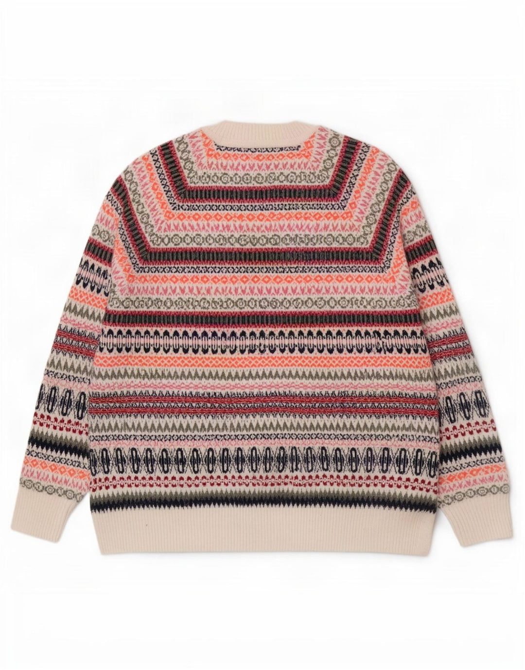 Marks & Spencer Mens Boat Neck Jumper Sweater Large Multicoloured Fair Isle