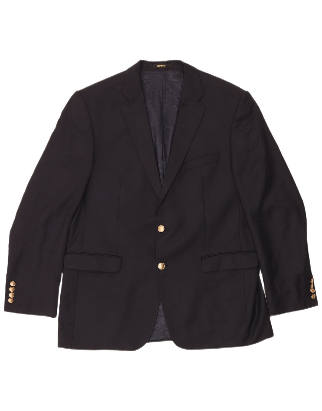 Barbour Mens 2 Button Blazer Jacket Size 54 Large Navy Blue Classic