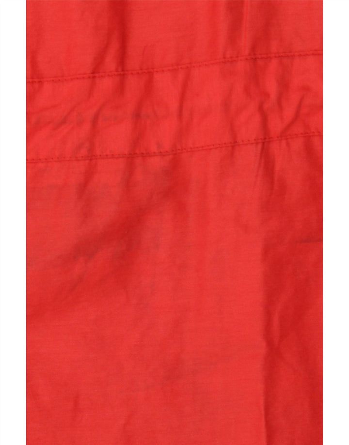 K-WAY Mens Hooded Windbreaker Jacket UK 38 Medium Red Cotton Vintage K-Way and Second-Hand K-Way from Messina Hembry 