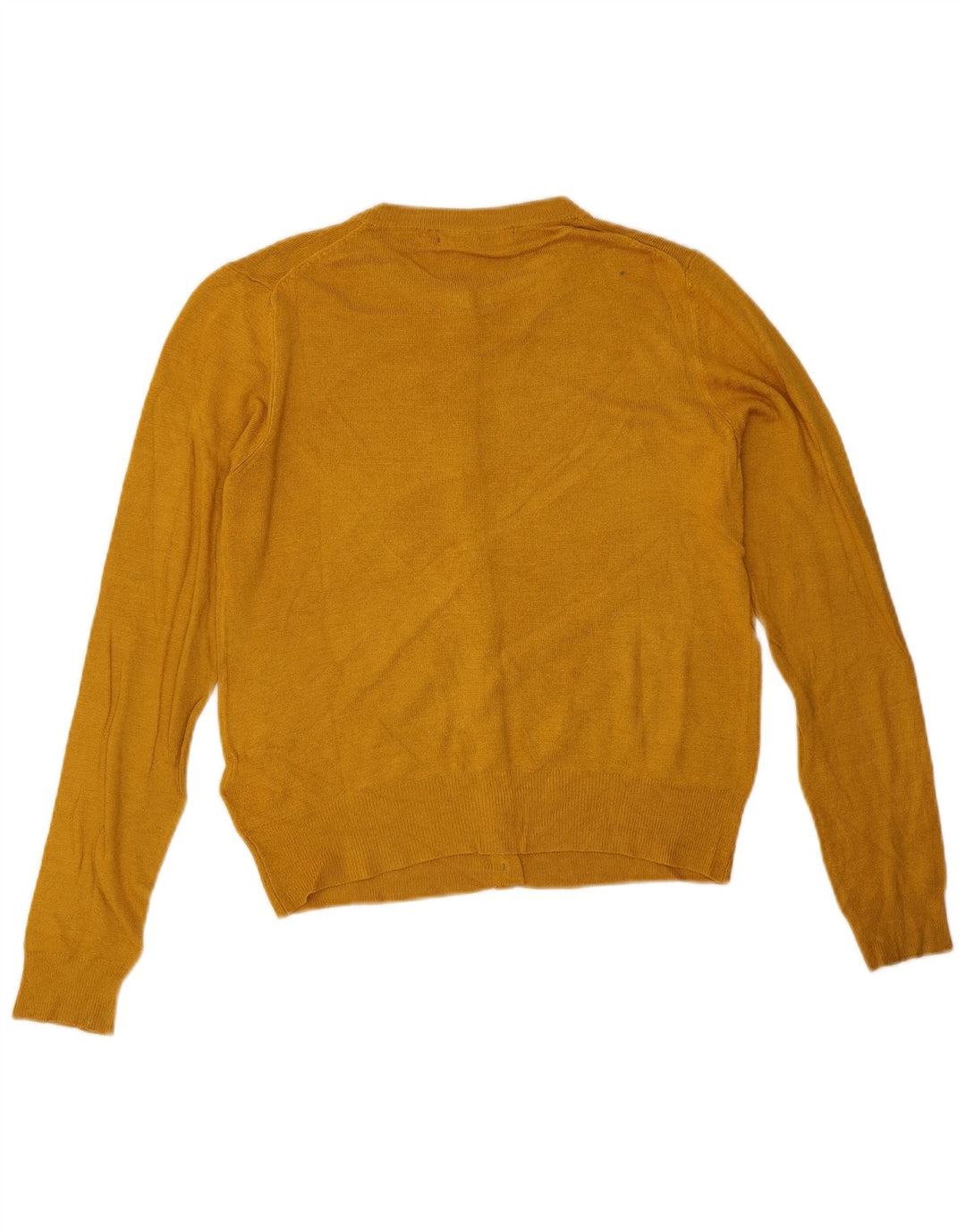 Marks & Spencer Womens Oversized Cardigan Sweater UK 8 Small Yellow