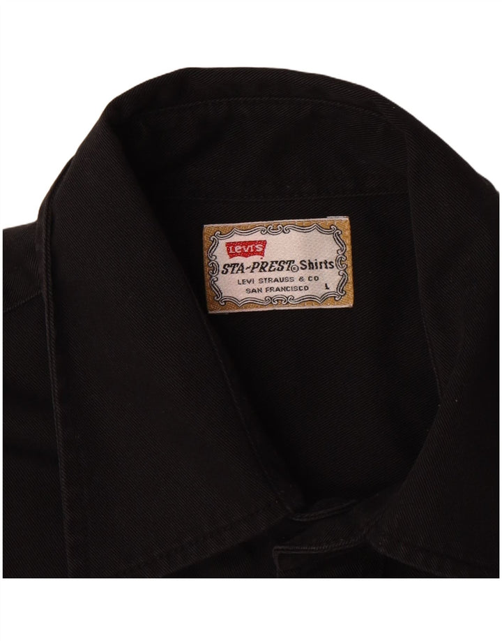 Levi's Mens Shirt Large Black Cotton