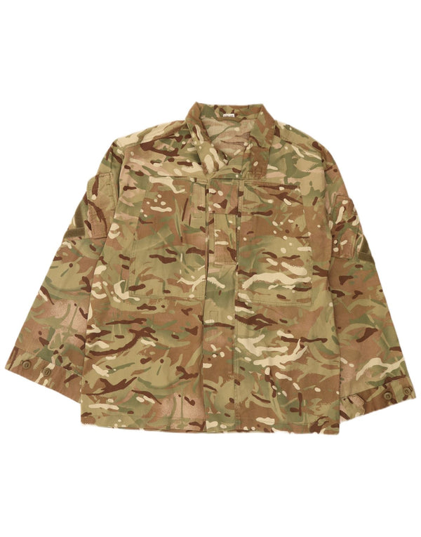 Vintage Mens Military Jacket UK 40 Large Khaki Camouflage Polyester