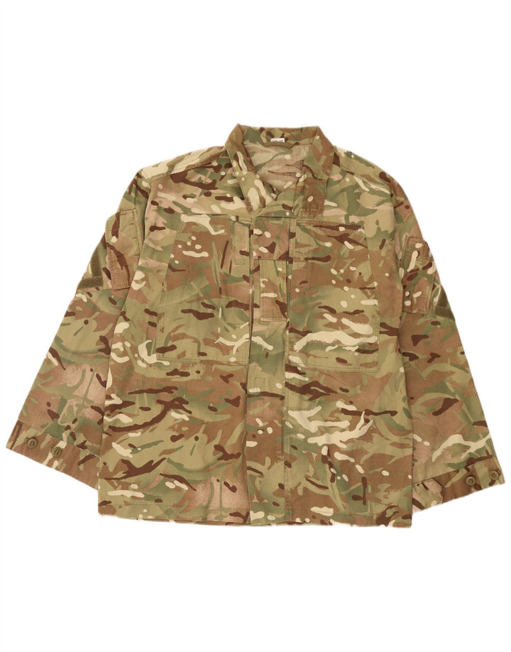 Vintage Mens Military Jacket UK 40 Large Khaki Camouflage Polyester