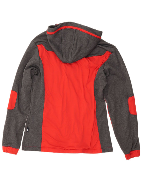 Fila Girls Hooded Windbreaker Jacket 11-12 Years Grey Colourblock Sports