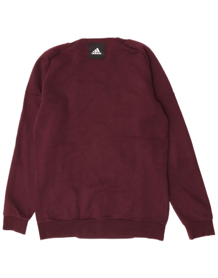 Adidas Mens Graphic Sweatshirt Jumper Small Maroon