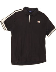 ASICS Mens Polo Shirt Medium Black Cotton