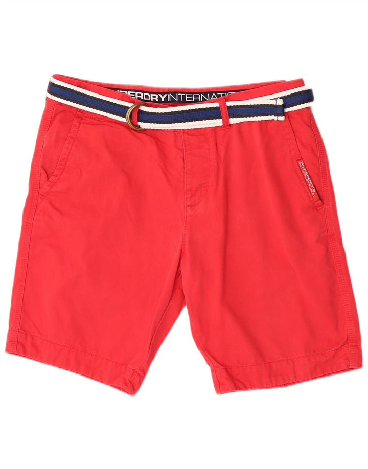 Superdry Mens Chino Shorts XL W36 Red Cotton