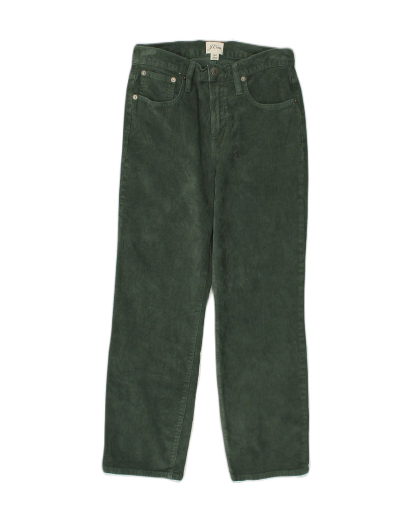 J. CREW Womens Straight Casual Trousers W26 L25 Green Cotton | Vintage J. Crew | Thrift | Second-Hand J. Crew | Used Clothing | Messina Hembry 