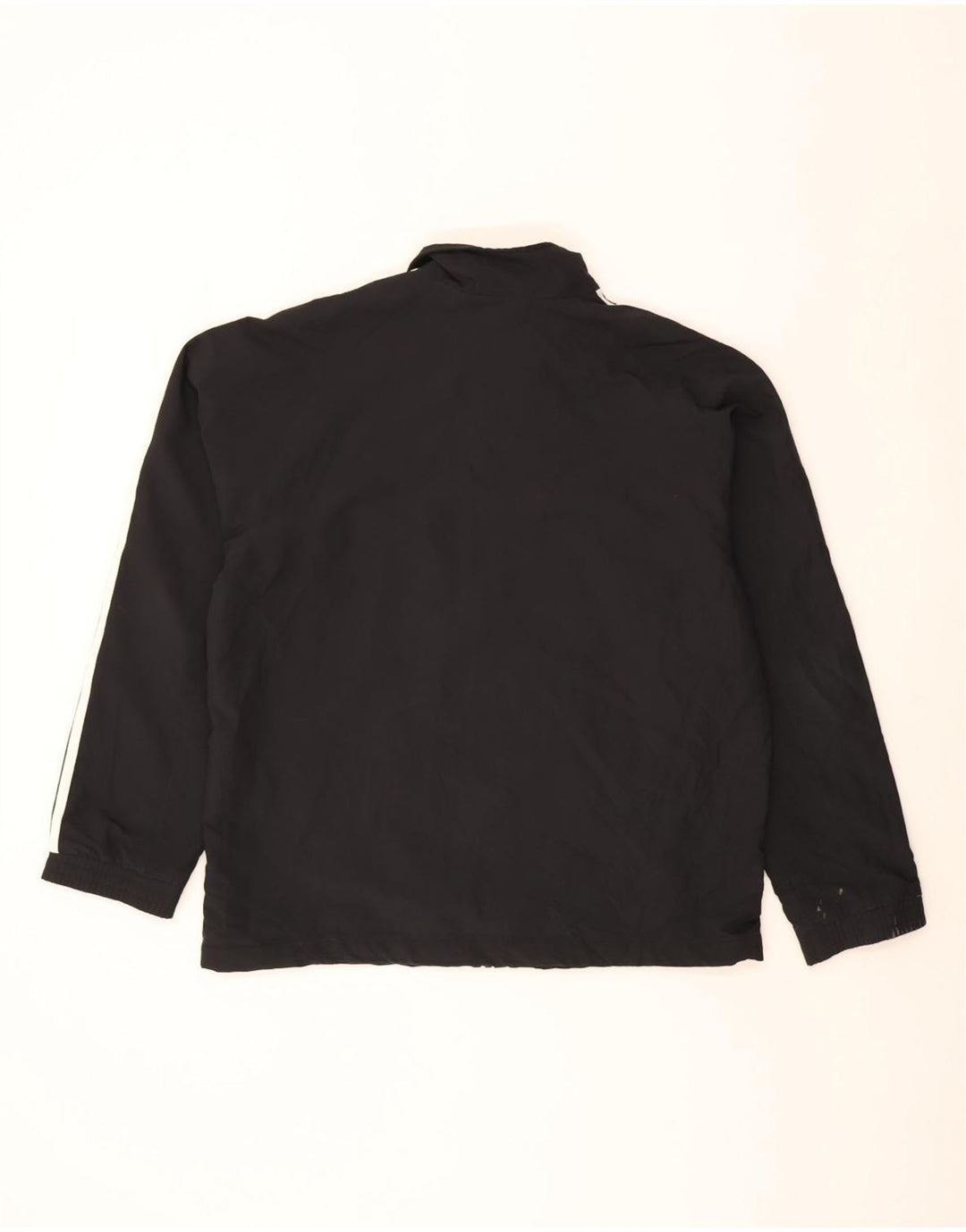 Adidas Mens Tracksuit Top Jacket UK 44/46 Large Black Polyester