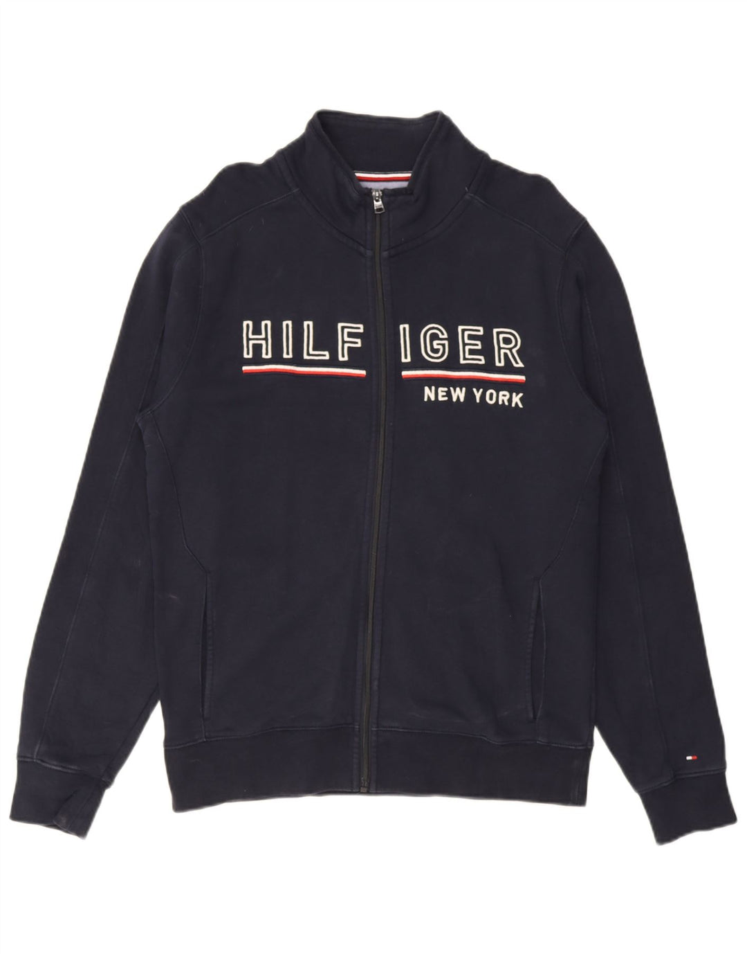 Tommy Hilfiger Mens Vintage Fit Tracksuit Top Jacket Medium Navy Blue