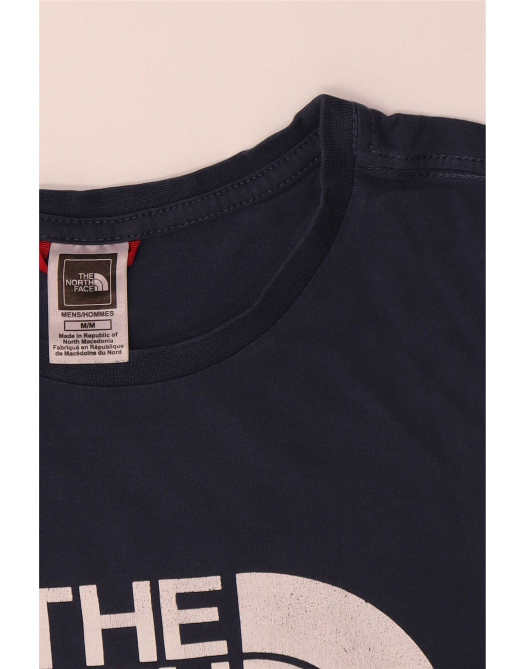 The North Face Mens Graphic T-Shirt Top Medium Navy Blue Cotton