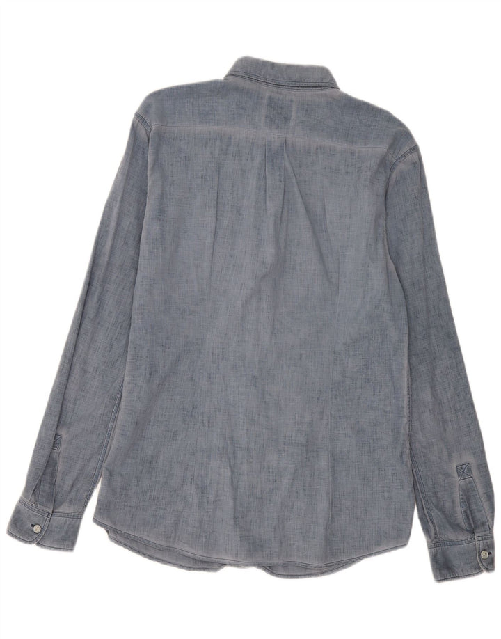 Levi's Mens Modern Fit Shirt Large Blue Cotton