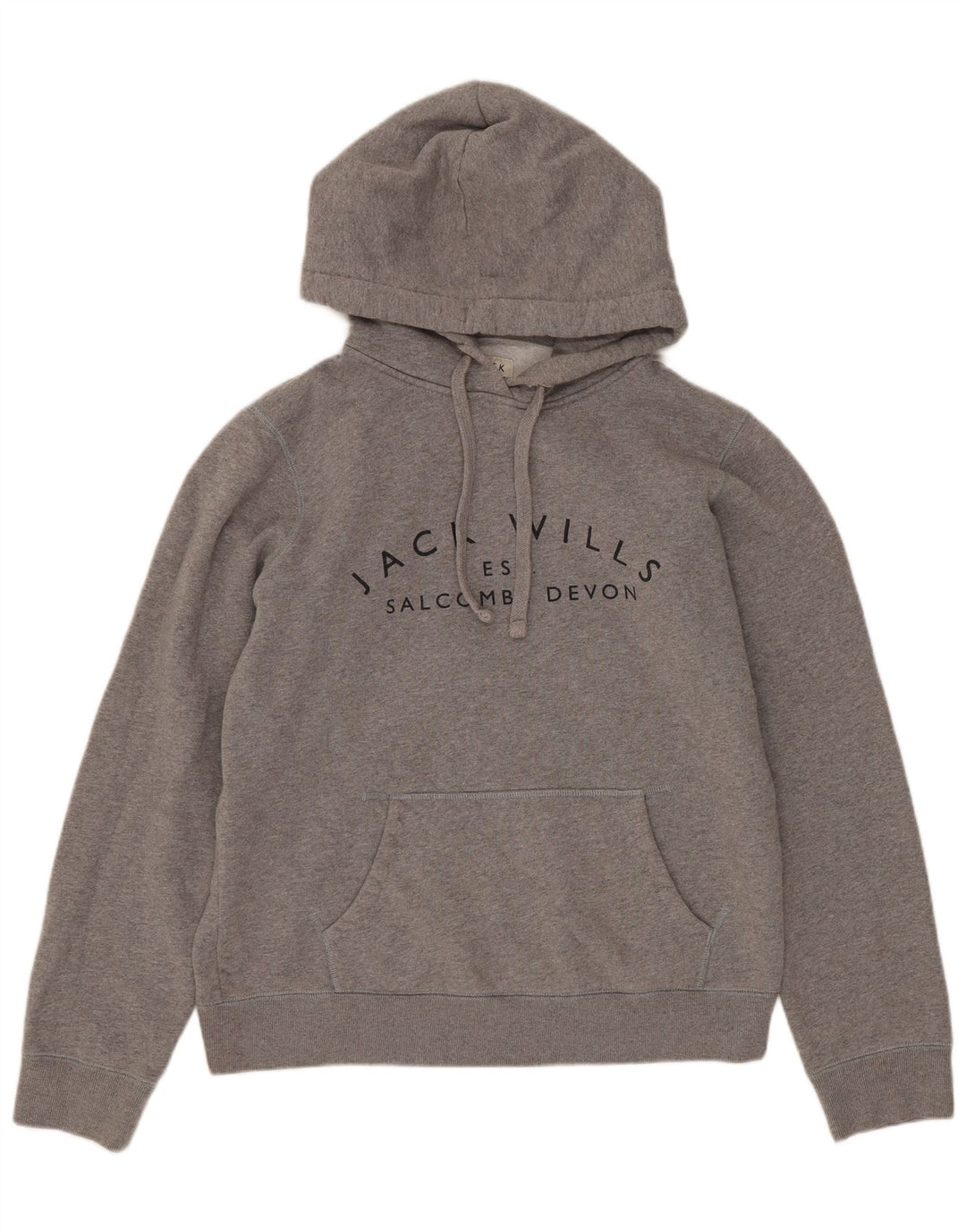 JACK WILLS Womens Salcombe Devon Oversized Hoodie Jumper UK 10 Small Grey