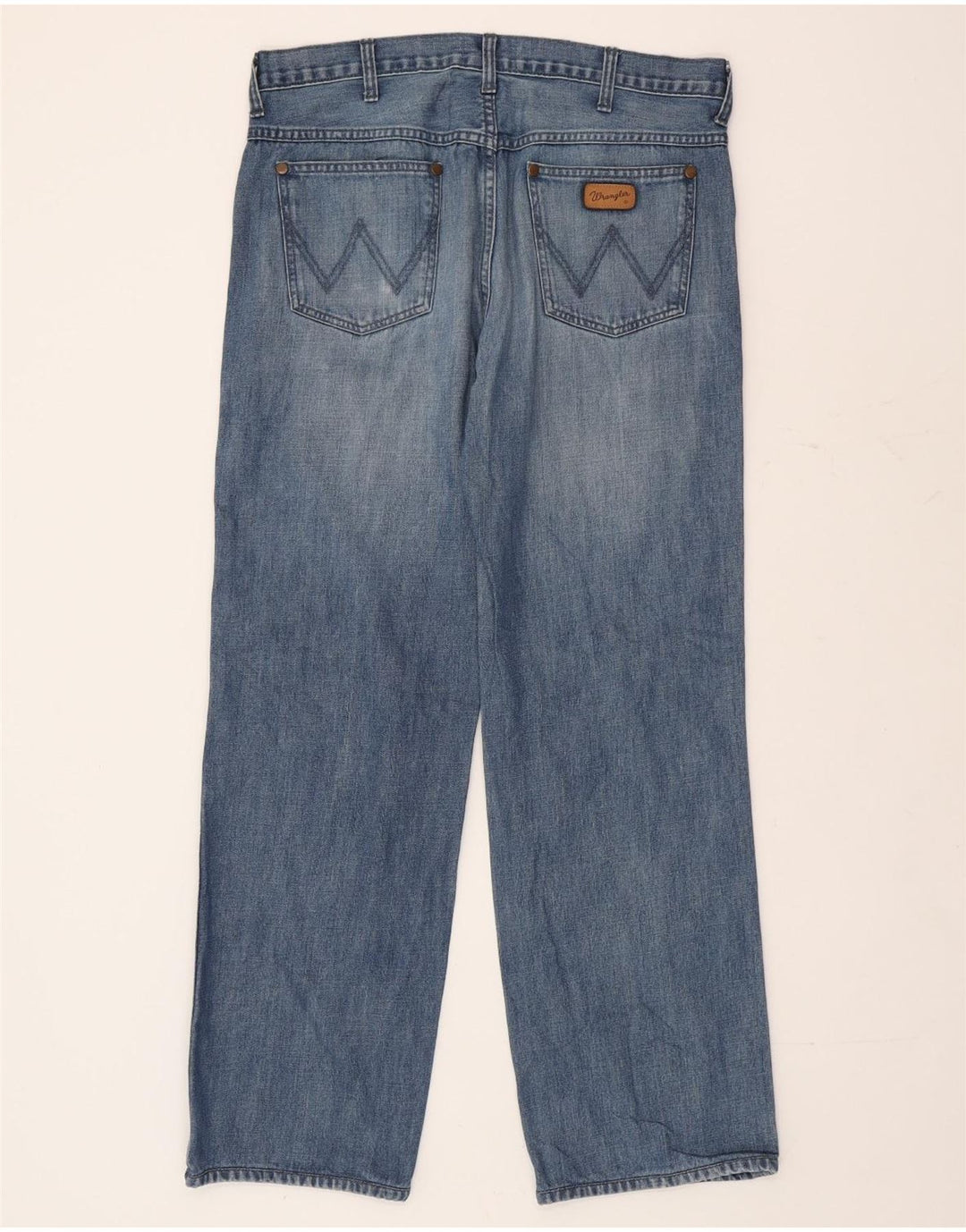 WRANGLER Mens Texas Straight Jeans W34 L31 Blue Cotton
