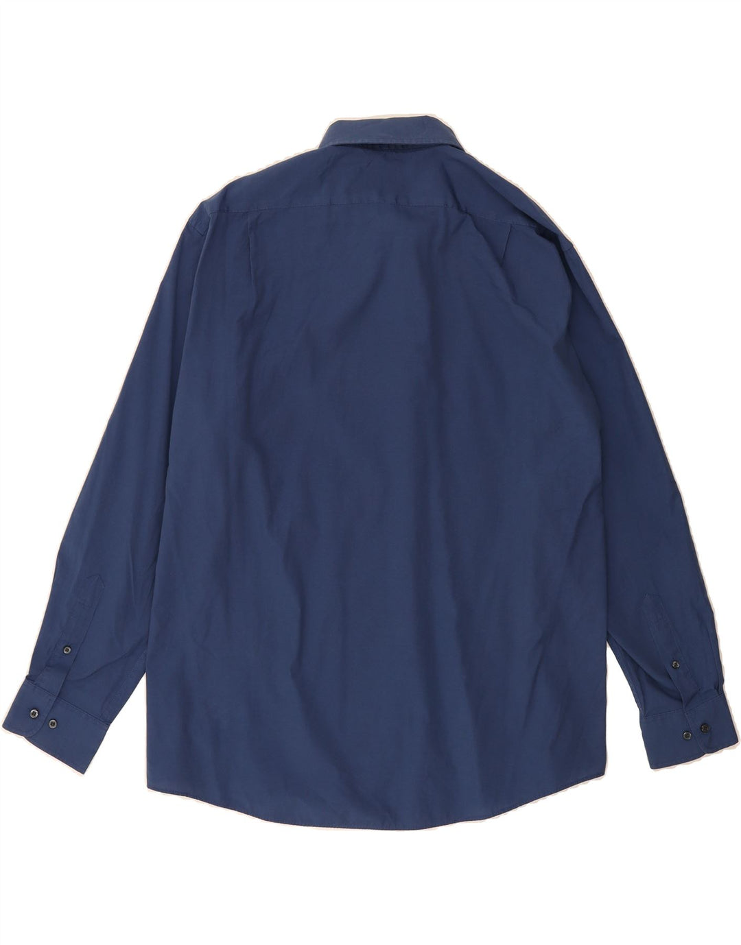 DOCKERS Mens Fitted Shirt Size 17 1/2 XL Navy Blue Cotton Vintage Dockers and Second-Hand Dockers from Messina Hembry 
