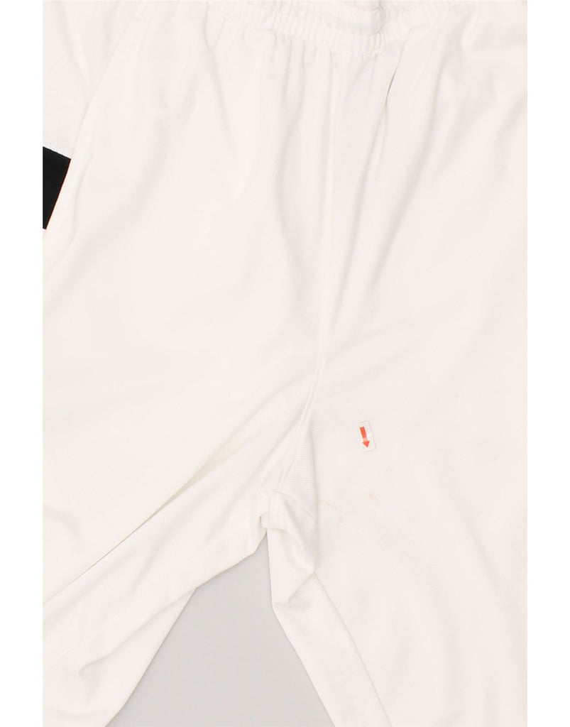 NIKE Mens Sport Shorts Medium White Colourblock Polyester | Vintage Nike | Thrift | Second-Hand Nike | Used Clothing | Messina Hembry 