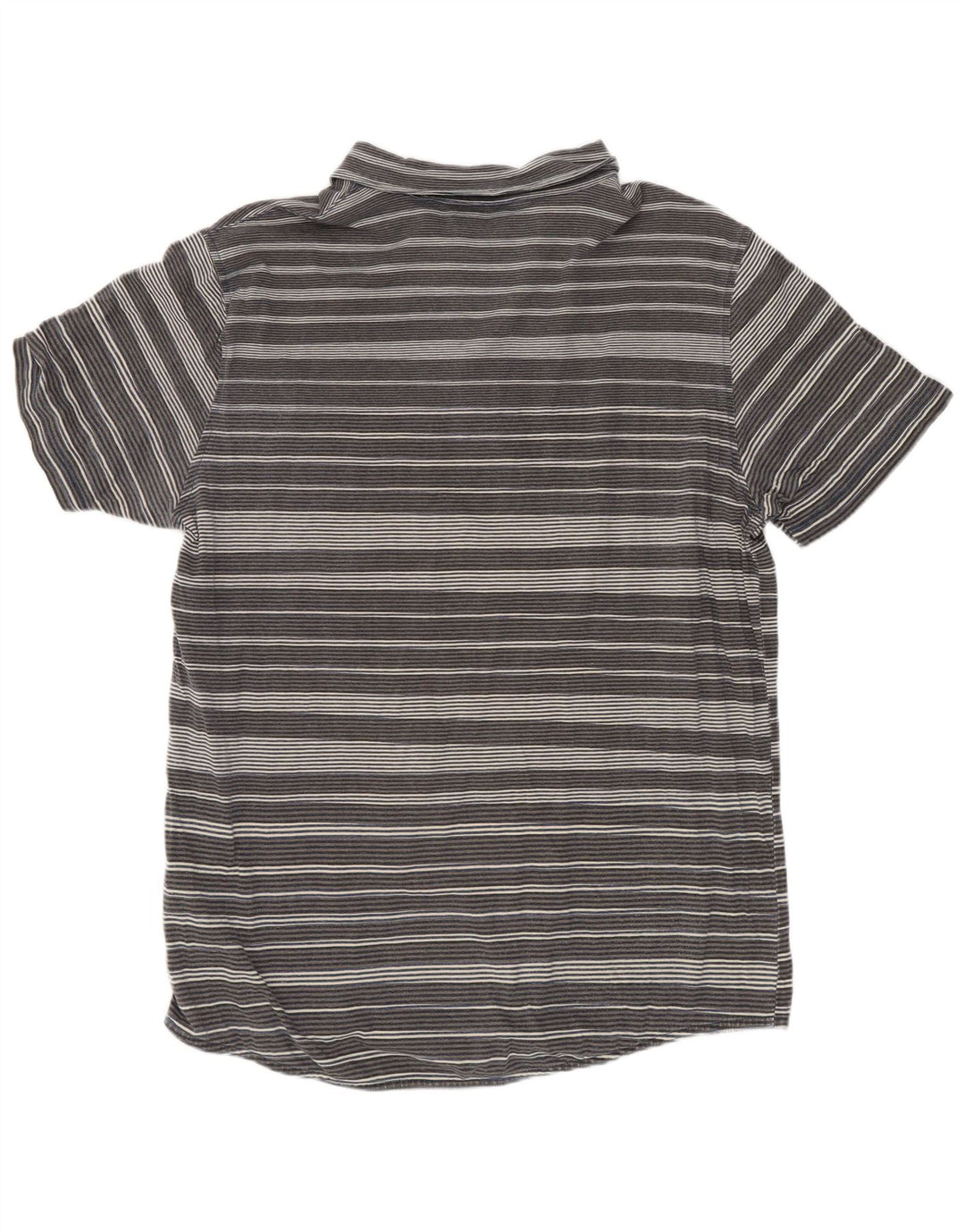 Paul Smith Mens Polo Shirt Medium Grey Striped Cotton