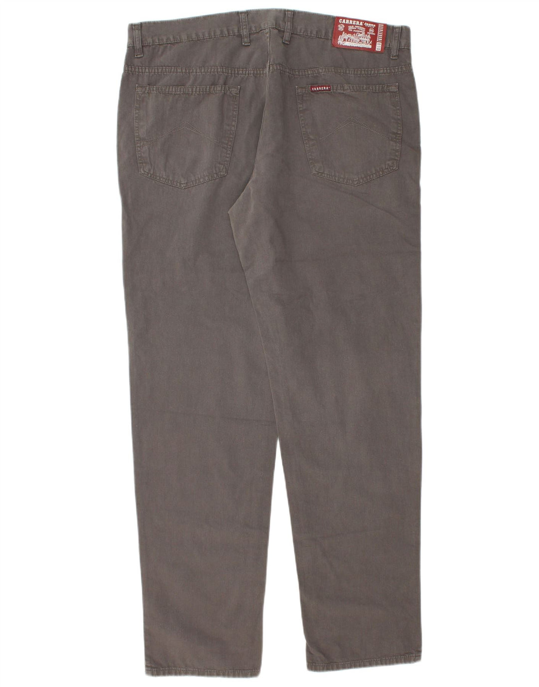 Carrera Mens Regular Fit Casual Trousers W40 L33 Grey Cotton