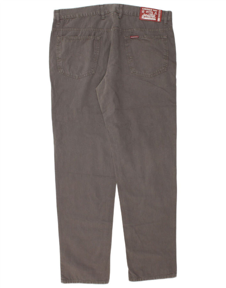 Carrera Mens Regular Fit Casual Trousers W40 L33 Grey Cotton