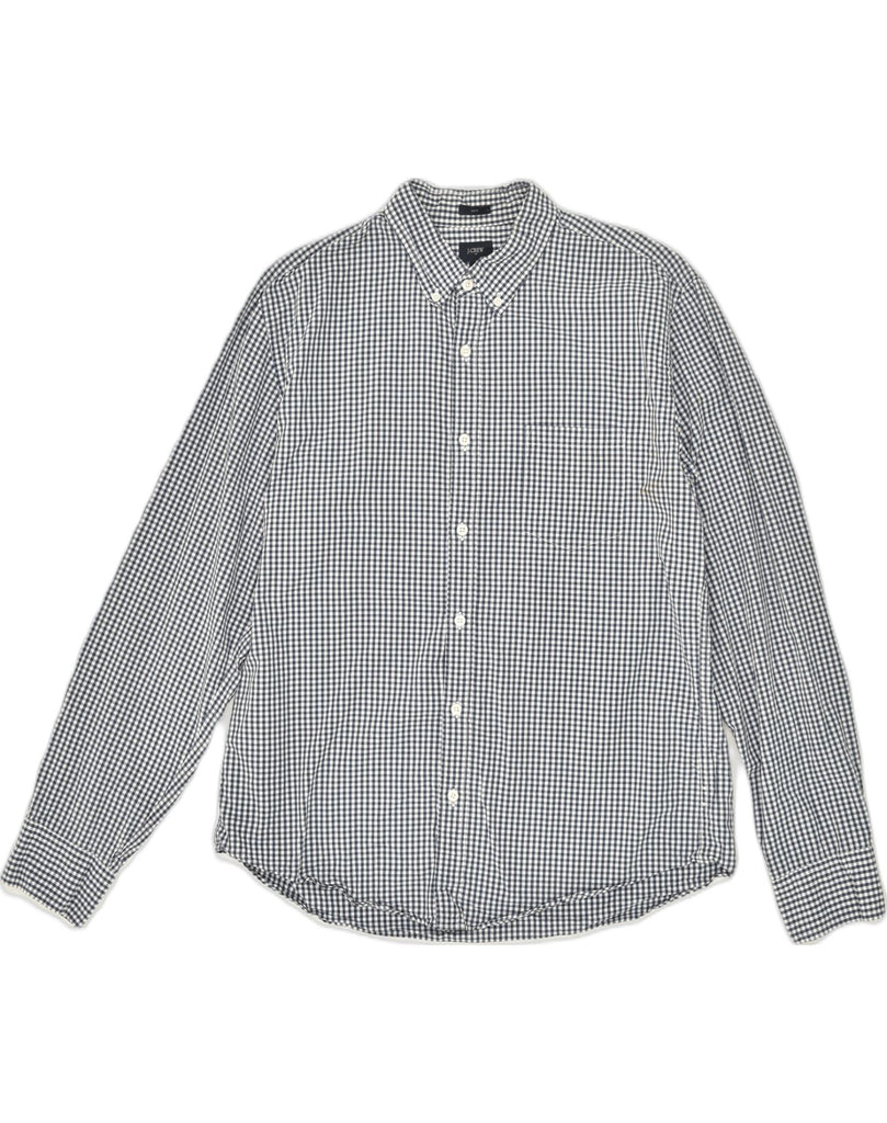 J. CREW Mens Slim Shirt XL Grey Check Cotton | Vintage J. Crew | Thrift | Second-Hand J. Crew | Used Clothing | Messina Hembry 