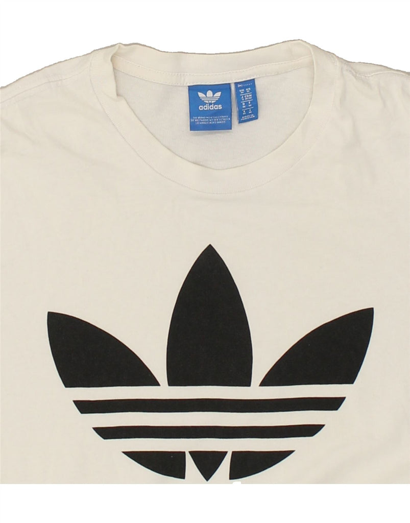 ADIDAS Mens Graphic T-Shirt Top Medium White | Vintage Adidas | Thrift | Second-Hand Adidas | Used Clothing | Messina Hembry 