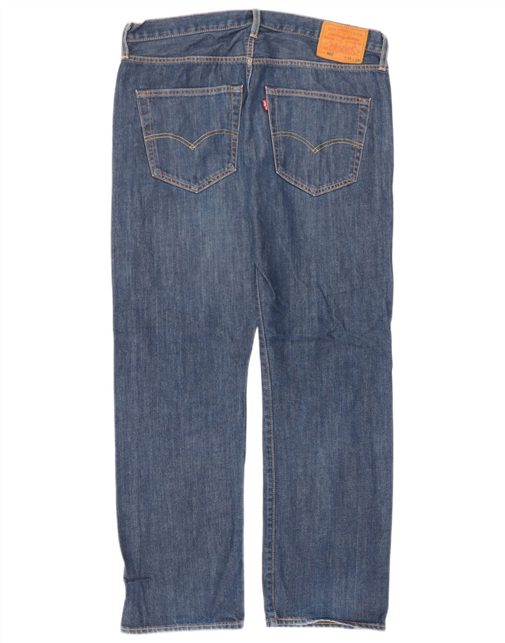 Levi's Mens 501 Straight Jeans W36 L30 Blue Cotton