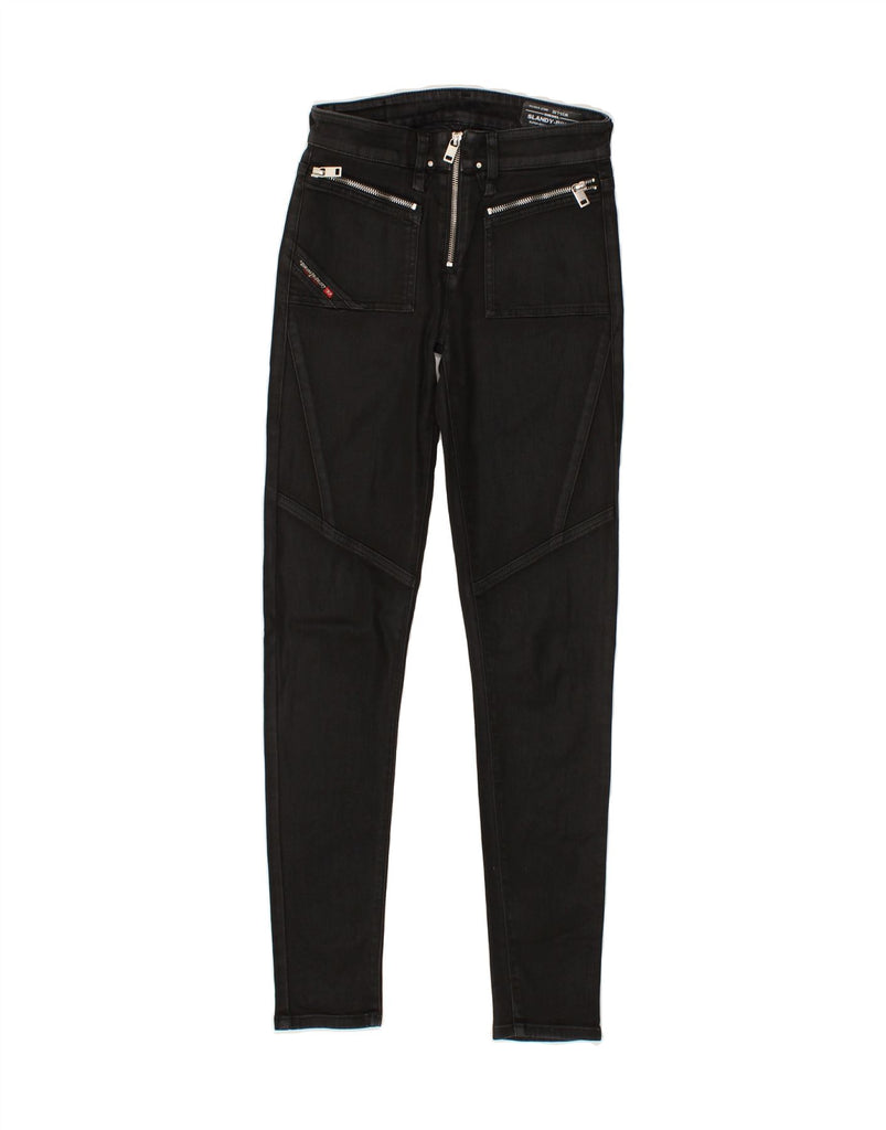 DIESEL Womens Slandy-Biker Regular Super Skinny Jeans W25 L32  Black Vintage Diesel and Second-Hand Diesel from Messina Hembry 