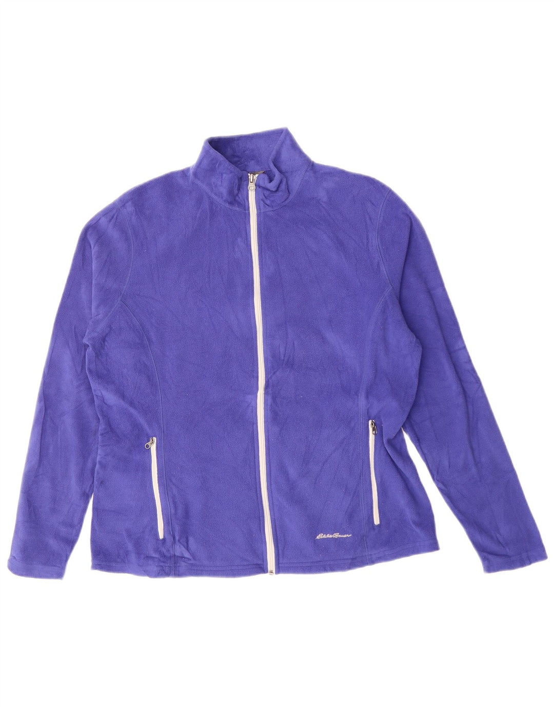 Eddie Bauer Womens Fleece Jacket UK 16 Large Purple Polyester
