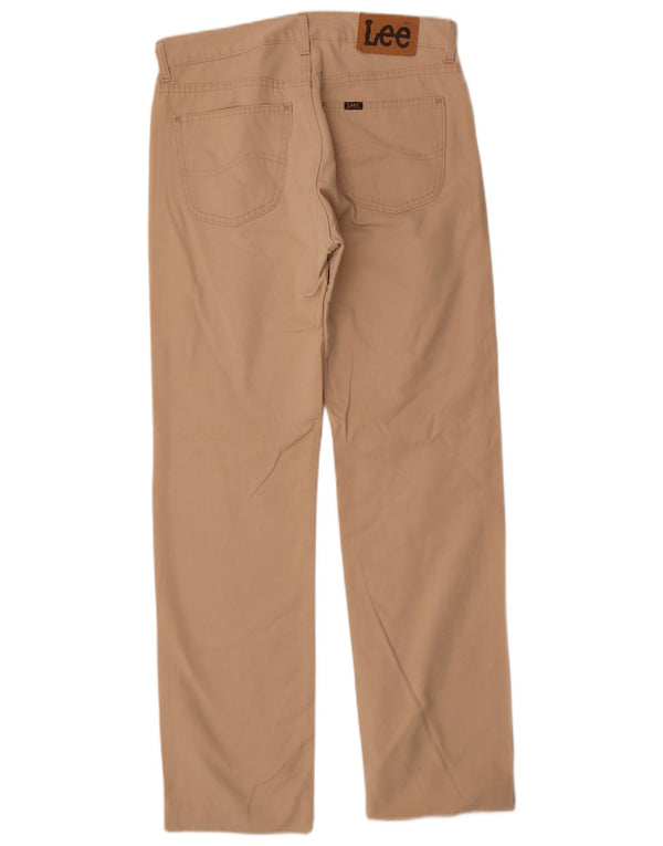 Lee Mens Straight Casual Trousers W32 L32 Beige