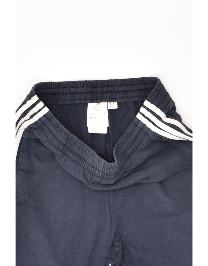 ADIDAS Mens Sport Shorts Small Navy Blue Cotton Vintage Adidas and Second-Hand Adidas from Messina Hembry 