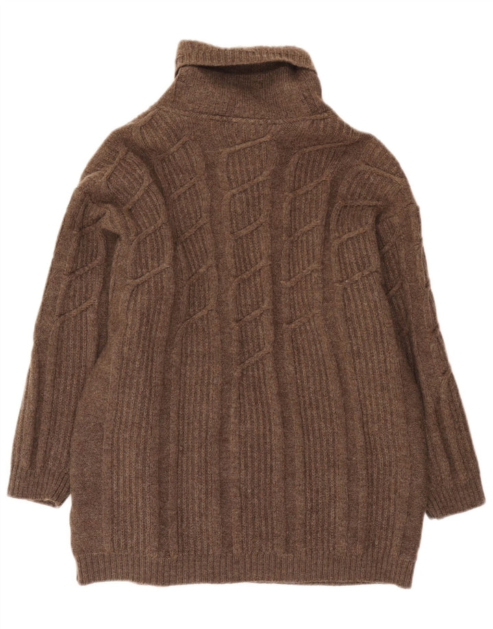 Geiger Womens Cardigan Sweater EU 42 Large Brown Wool