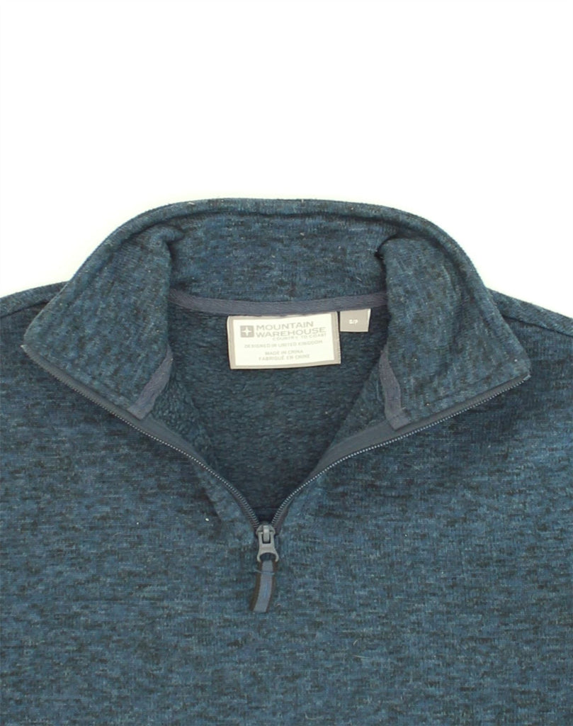 MOUNTAIN WAREHOUSE Mens Zip Neck Jumper Sweater Small Blue Flecked | Vintage Mountain Warehouse | Thrift | Second-Hand Mountain Warehouse | Used Clothing | Messina Hembry 