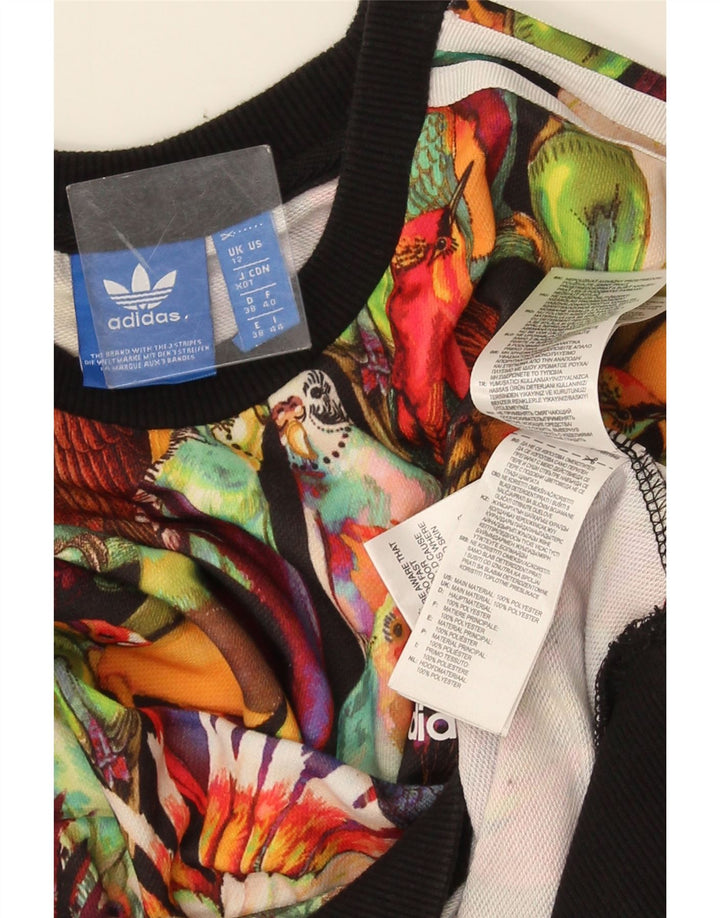 Adidas Womens Crop Sweatshirt Jumper UK 12 Medium Multicoloured